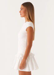 Mini-robe Romantique Incurable - Blanc