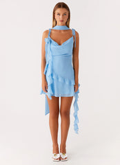 Robe courte Carina - Bleu
