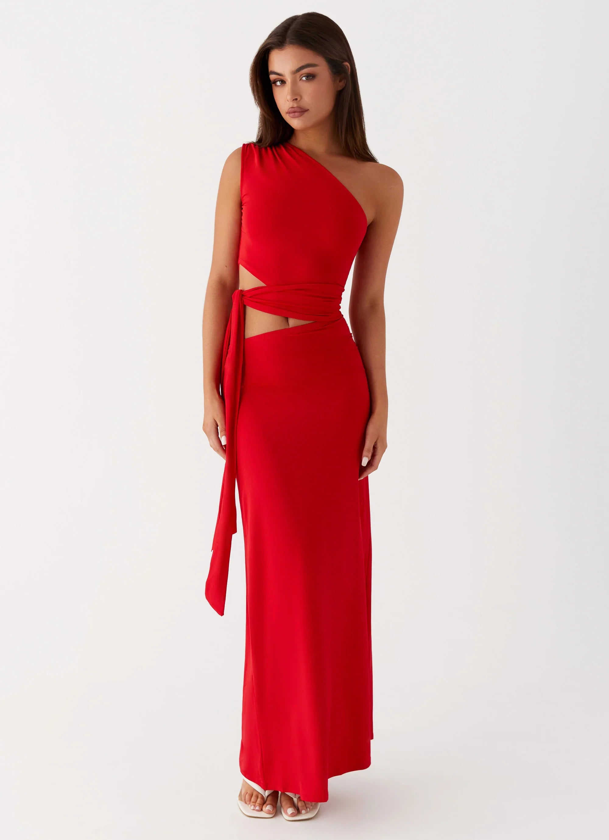 Robe longue Love Me Tie - Rouge
