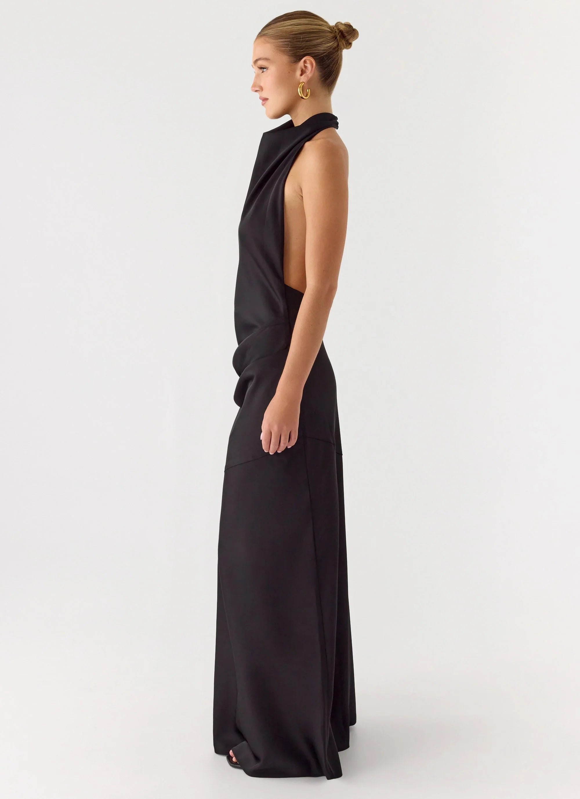 Robe longue dos-nu Back To Life - Noir