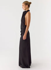 Robe longue dos-nu Back To Life - Noir