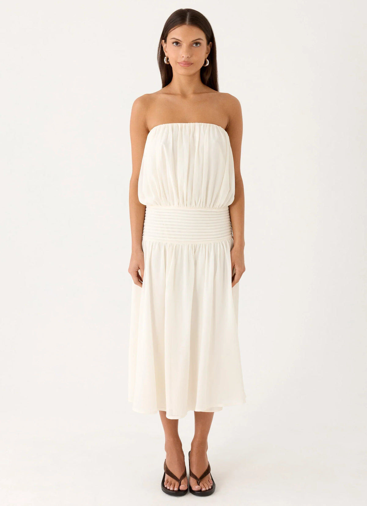Robe longue Calanthe - Ivoire
