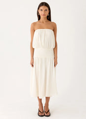 Robe longue Calanthe - Ivoire