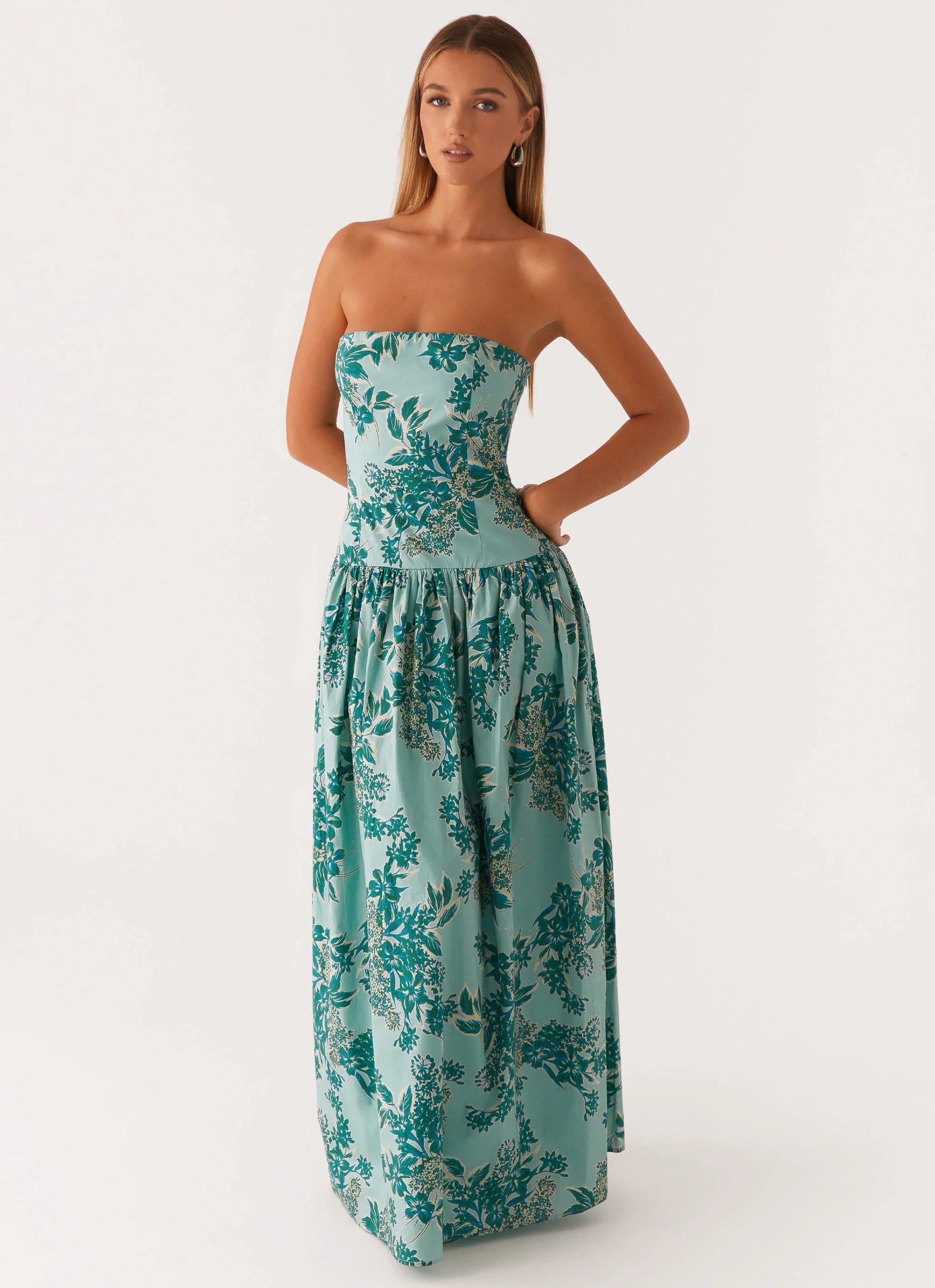 Robe longue Andorra - Imprimé fleuri Cloud Nine