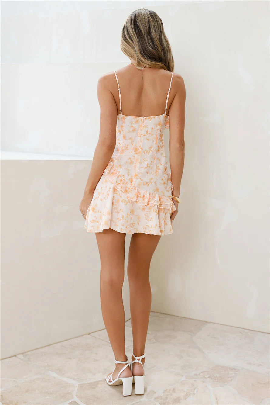 Mini-robe Sérénade Au Soleil orange