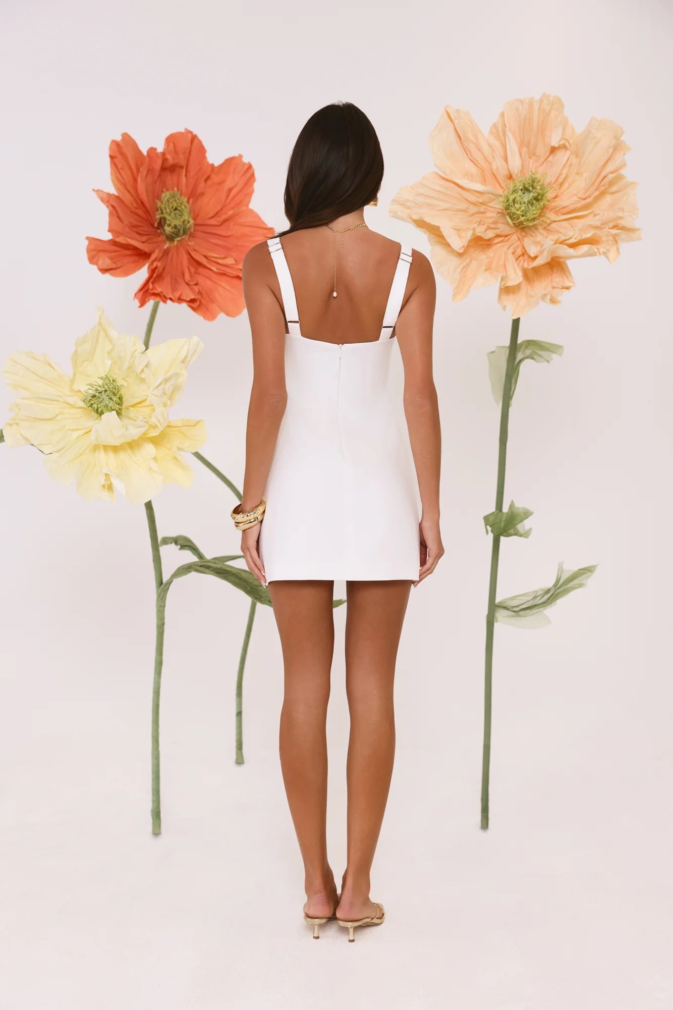 Mini-robe Secret Garden Blooms blanche