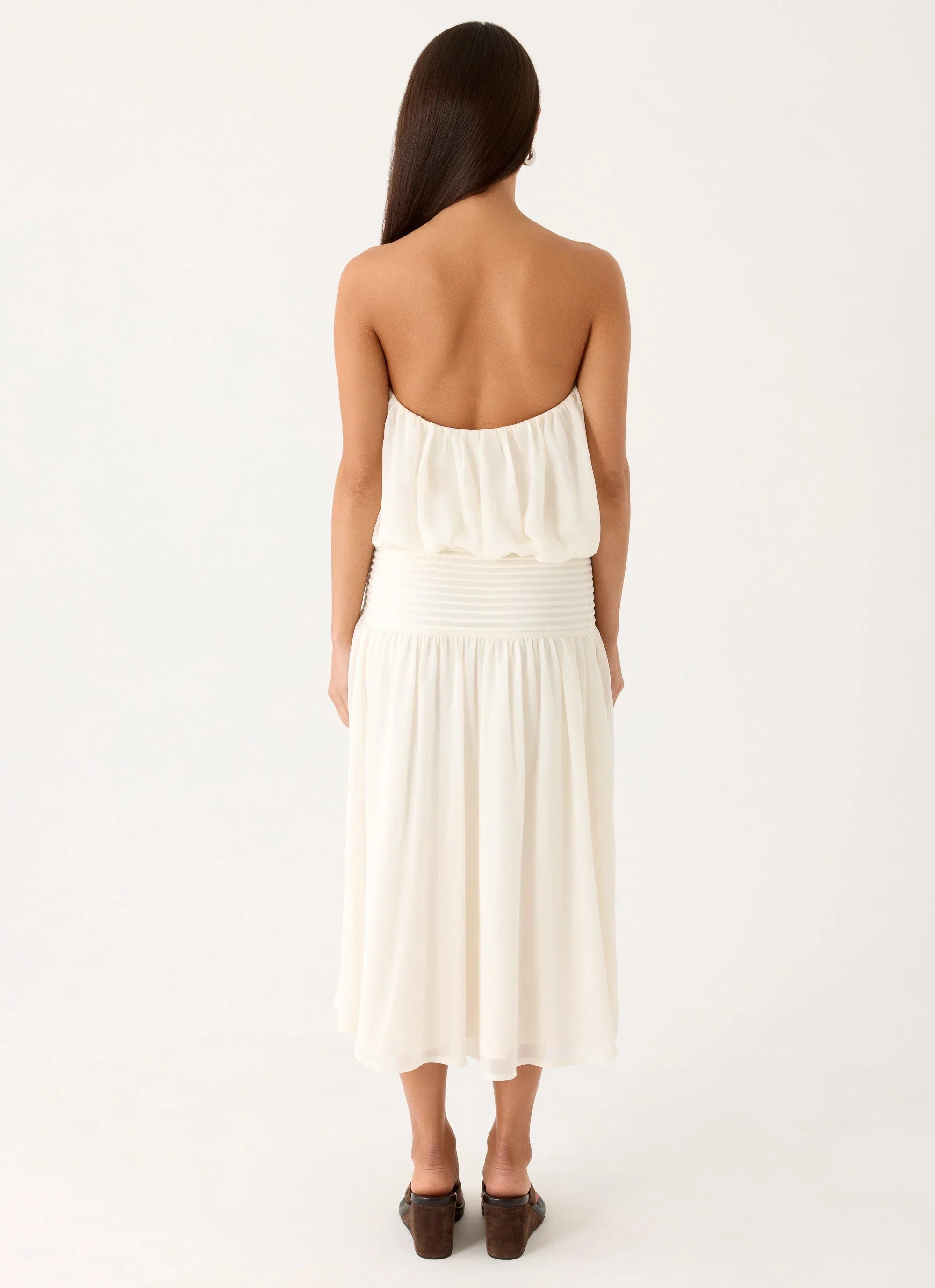 Robe longue Calanthe - Ivoire
