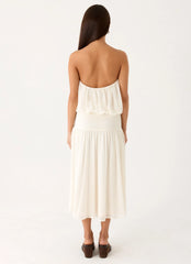 Robe longue Calanthe - Ivoire
