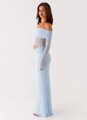 Robe longue Emery - Bleu