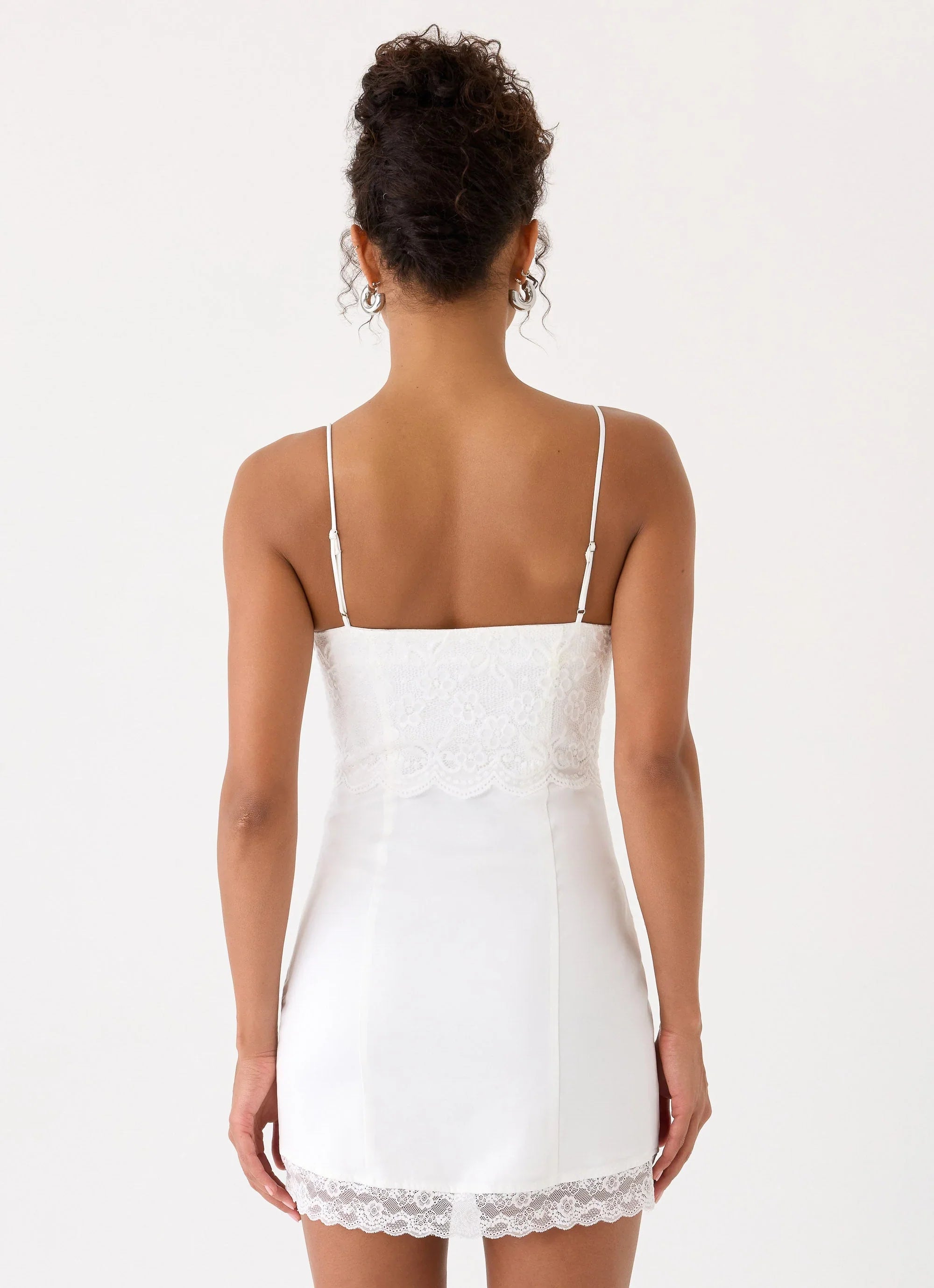 Mini-robe en dentelle Aloura - Blanc