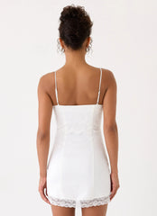 Mini-robe en dentelle Aloura - Blanc