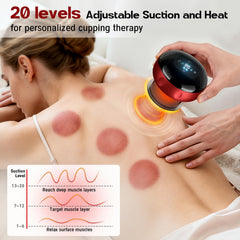 2 Pack Cupping Set, 7-in-1 Smart Cupping Therapy Massager. Red Light Cupping Therapy Set with 2 Modes for Targeted Muscle Soreness,Tighter Skin,Cupping Kit with 20 Levels Suction and Heat