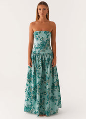 Robe longue Andorra - Imprimé fleuri Cloud Nine