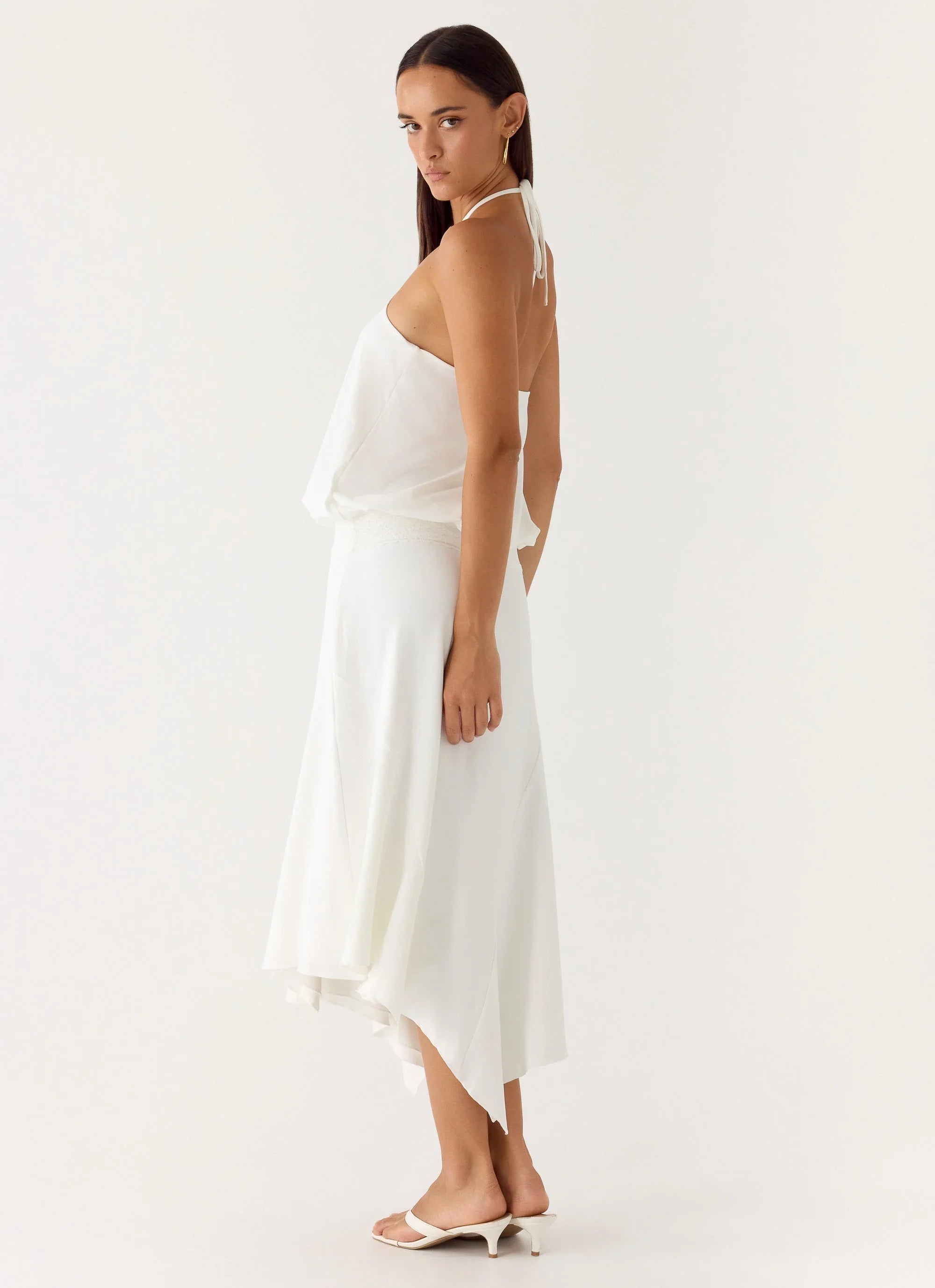 Robe midi To The Girls - Blanc