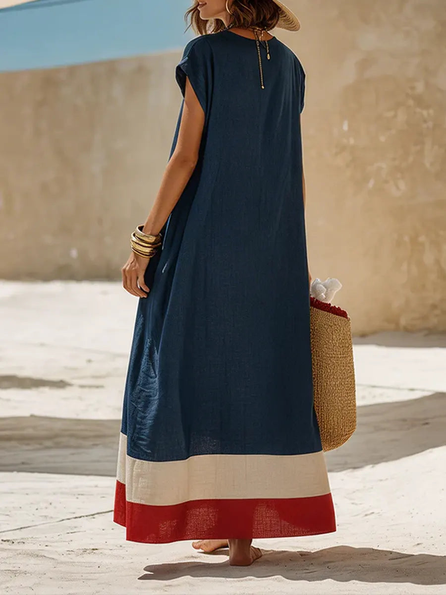 Women's Casual Vacation Minimalist V-neck Dress