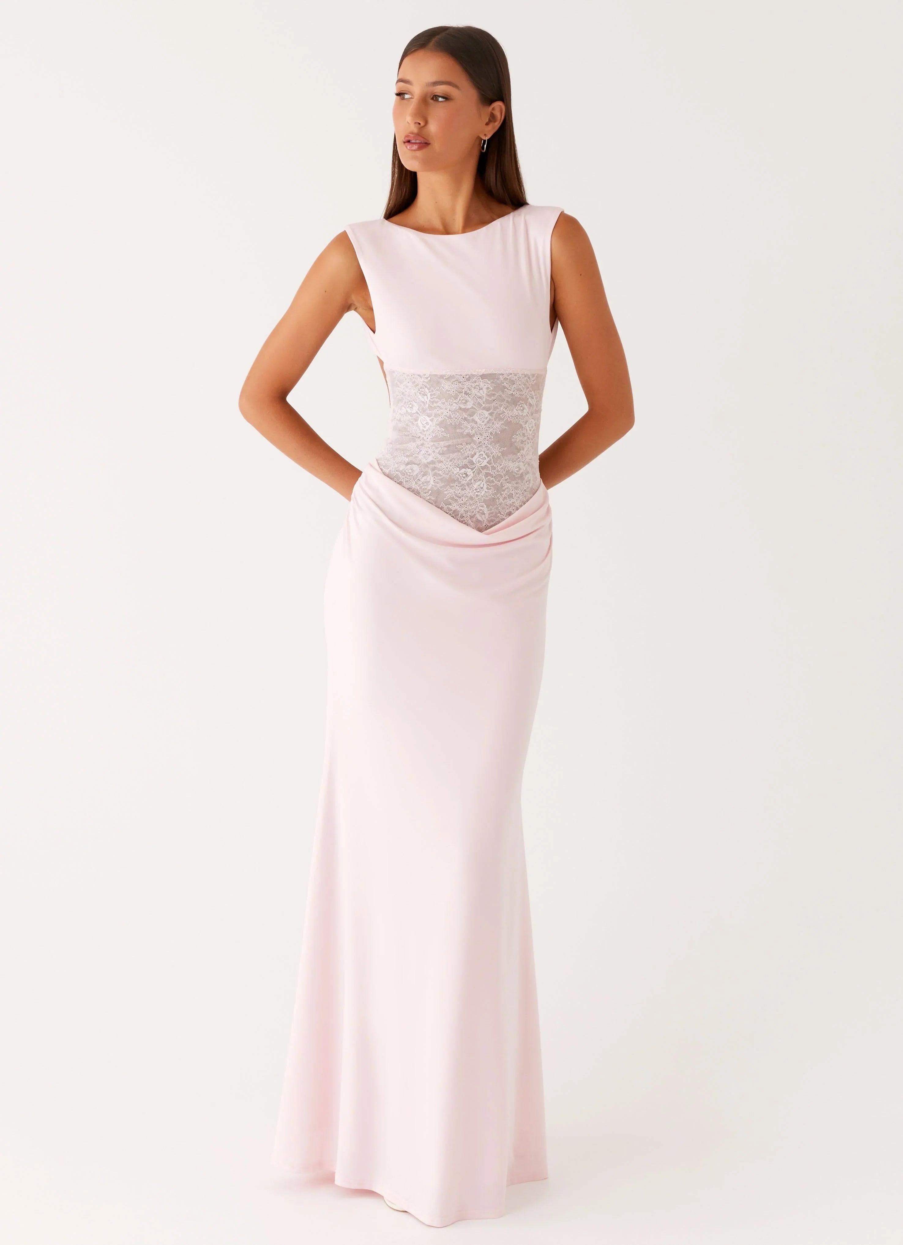 Robe longue Love Tease - Rose pâle