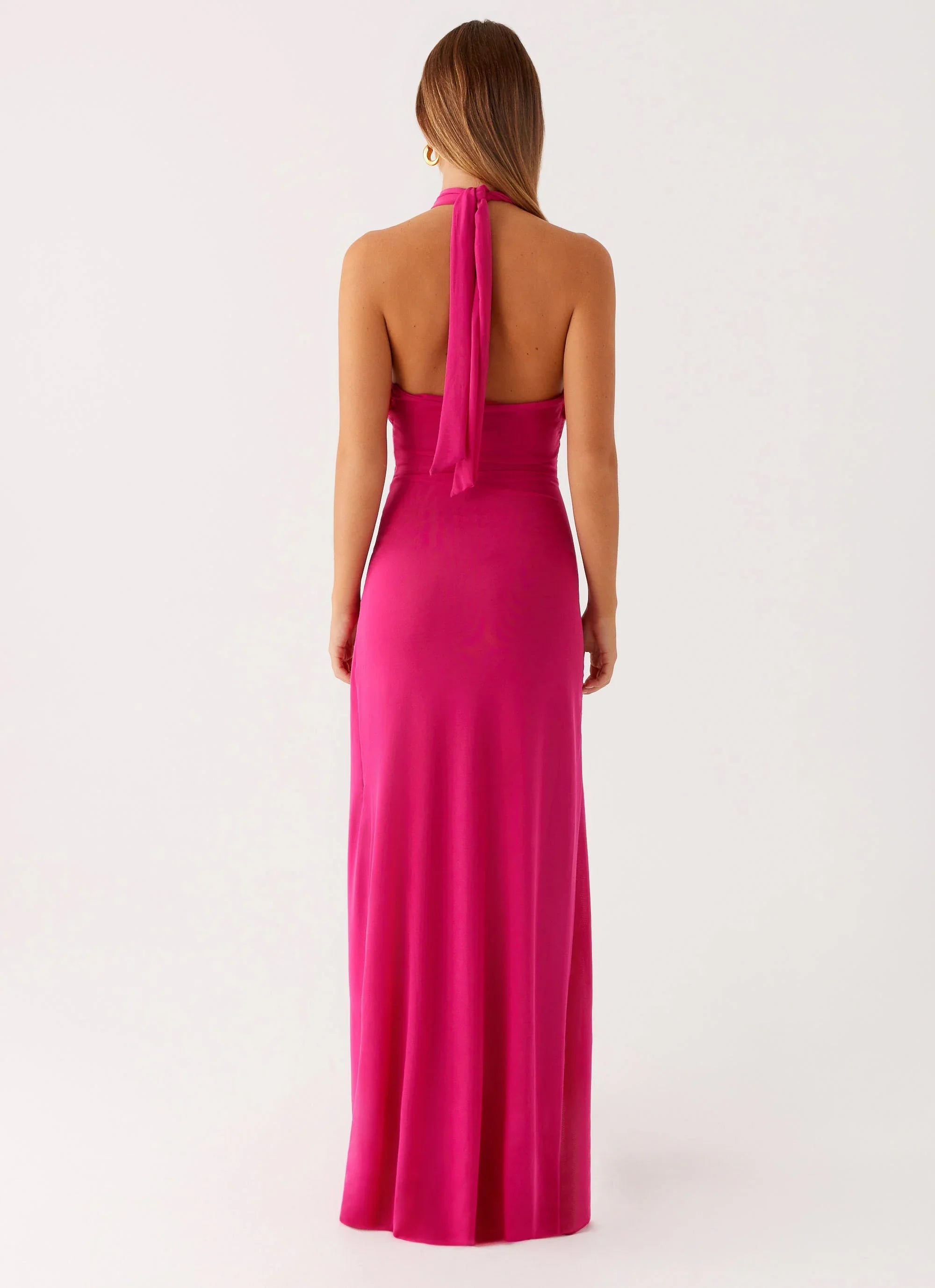 Robe longue Ericka - Rose vif