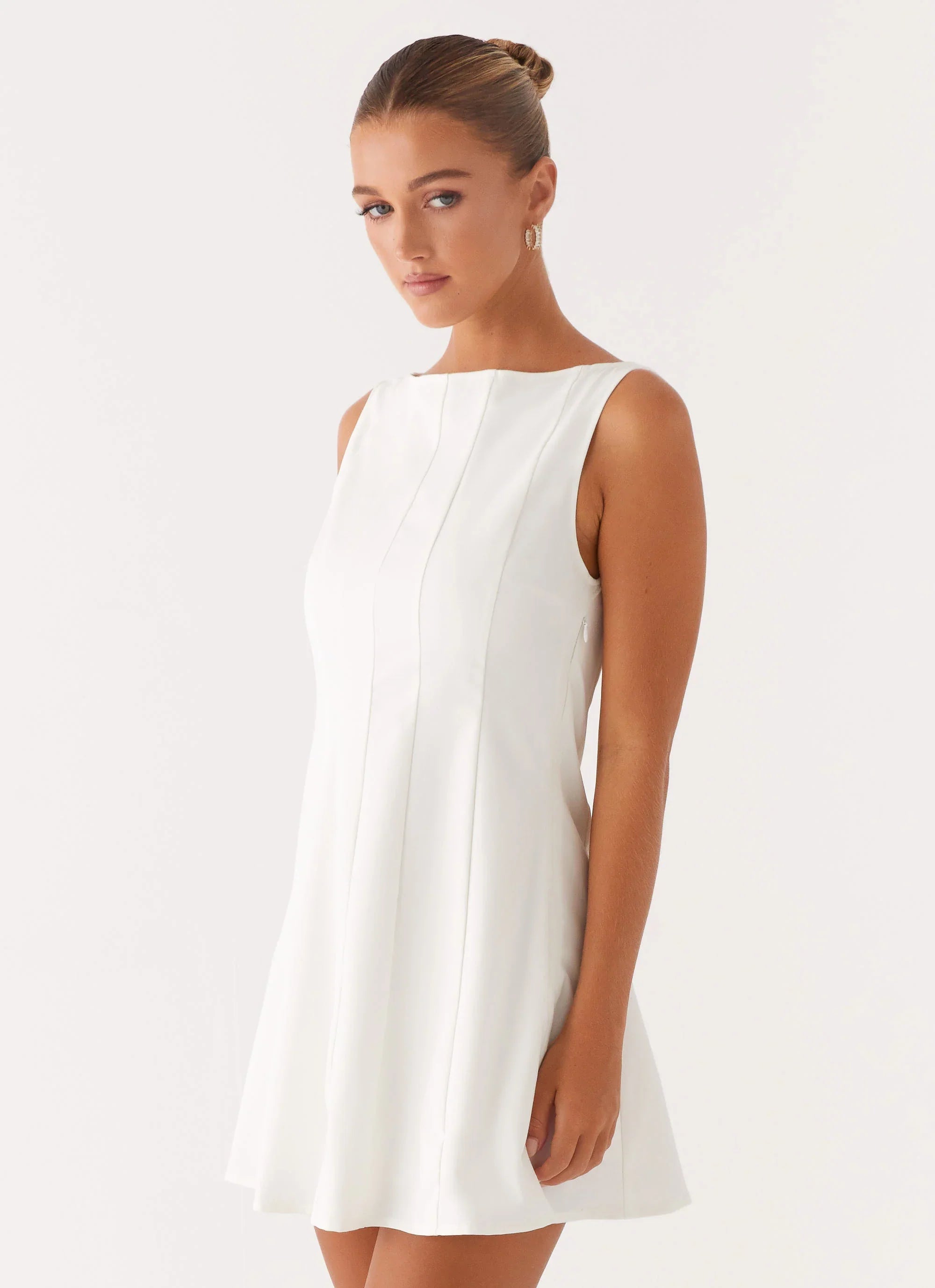 Robe courte Emelie - Blanc