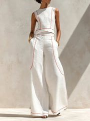Women's Minimalist And High-end Linen-style Suit