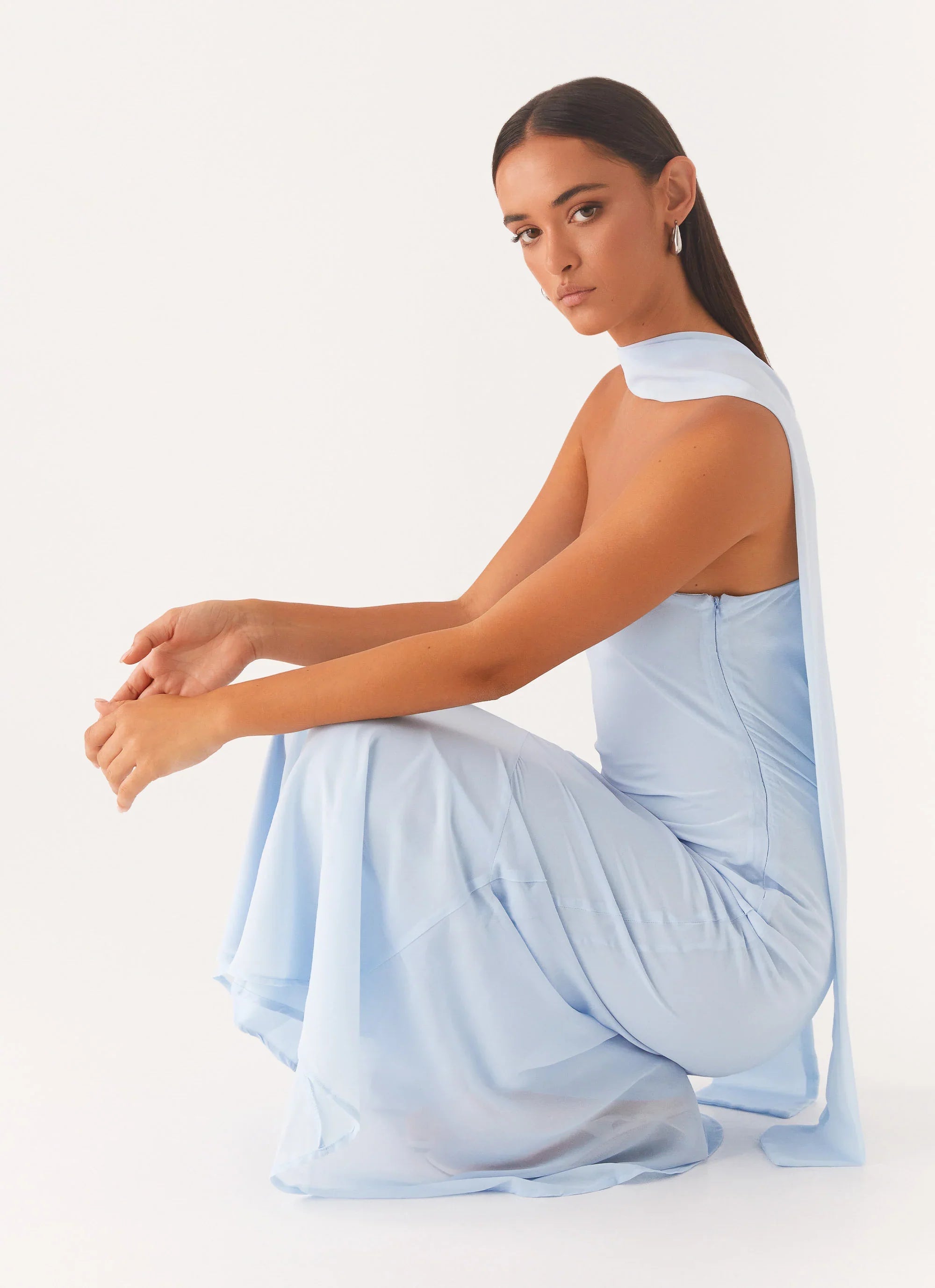 Robe longue Under The Pagoda - Bleu