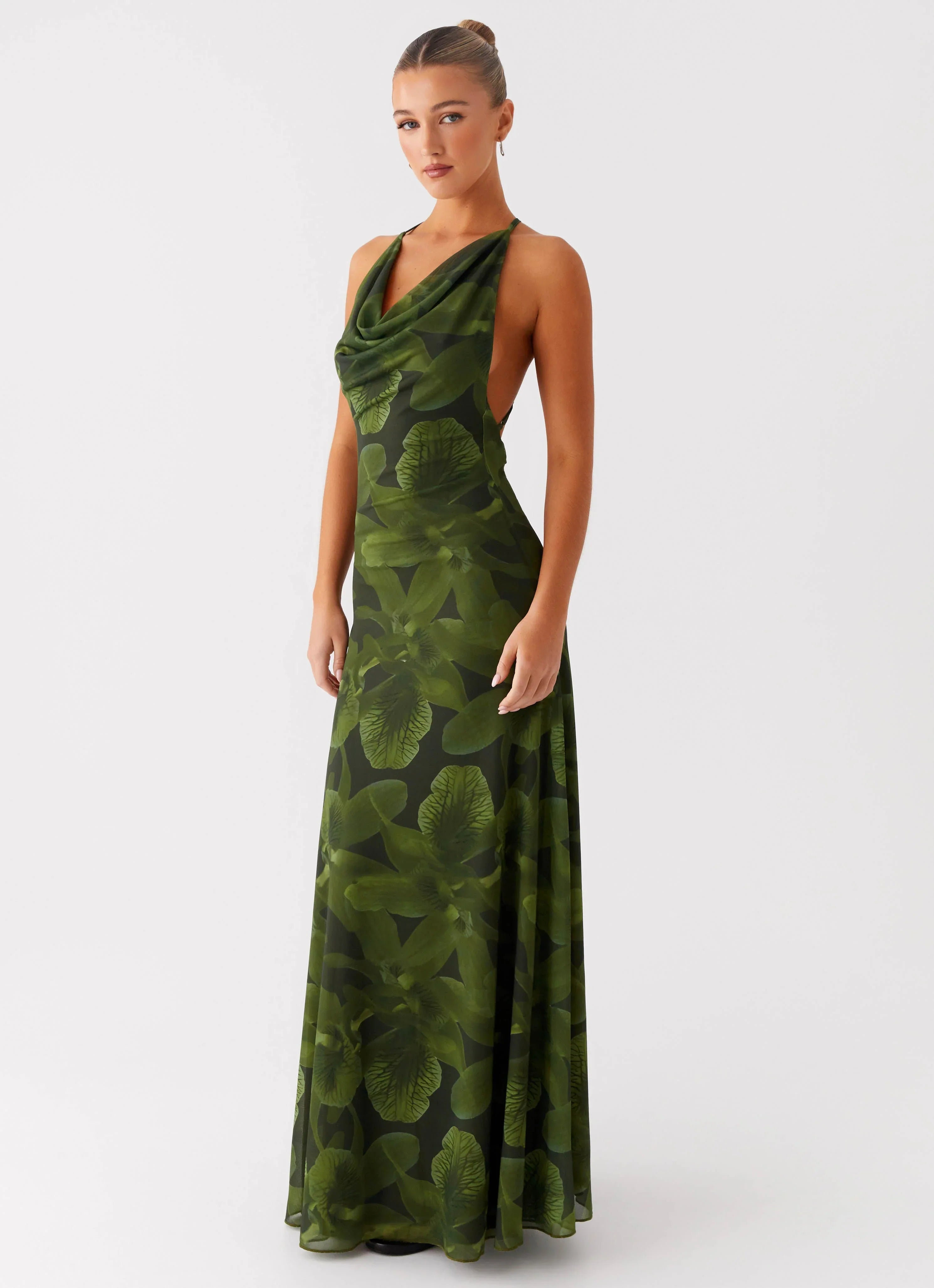 Robe longue Dahliana - Imprimé floral tropical