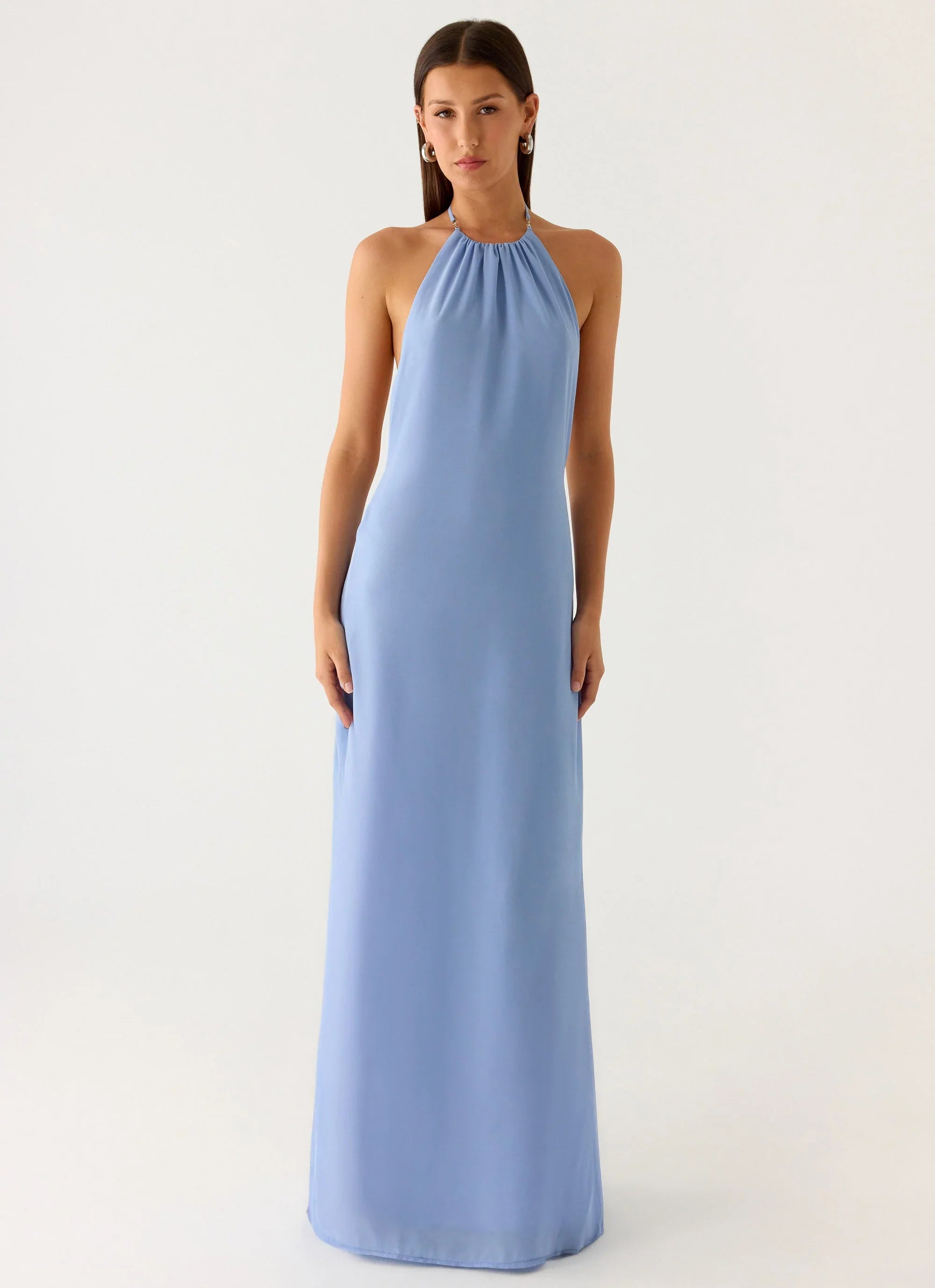Robe longue Le Soleil Halter - Pervenche