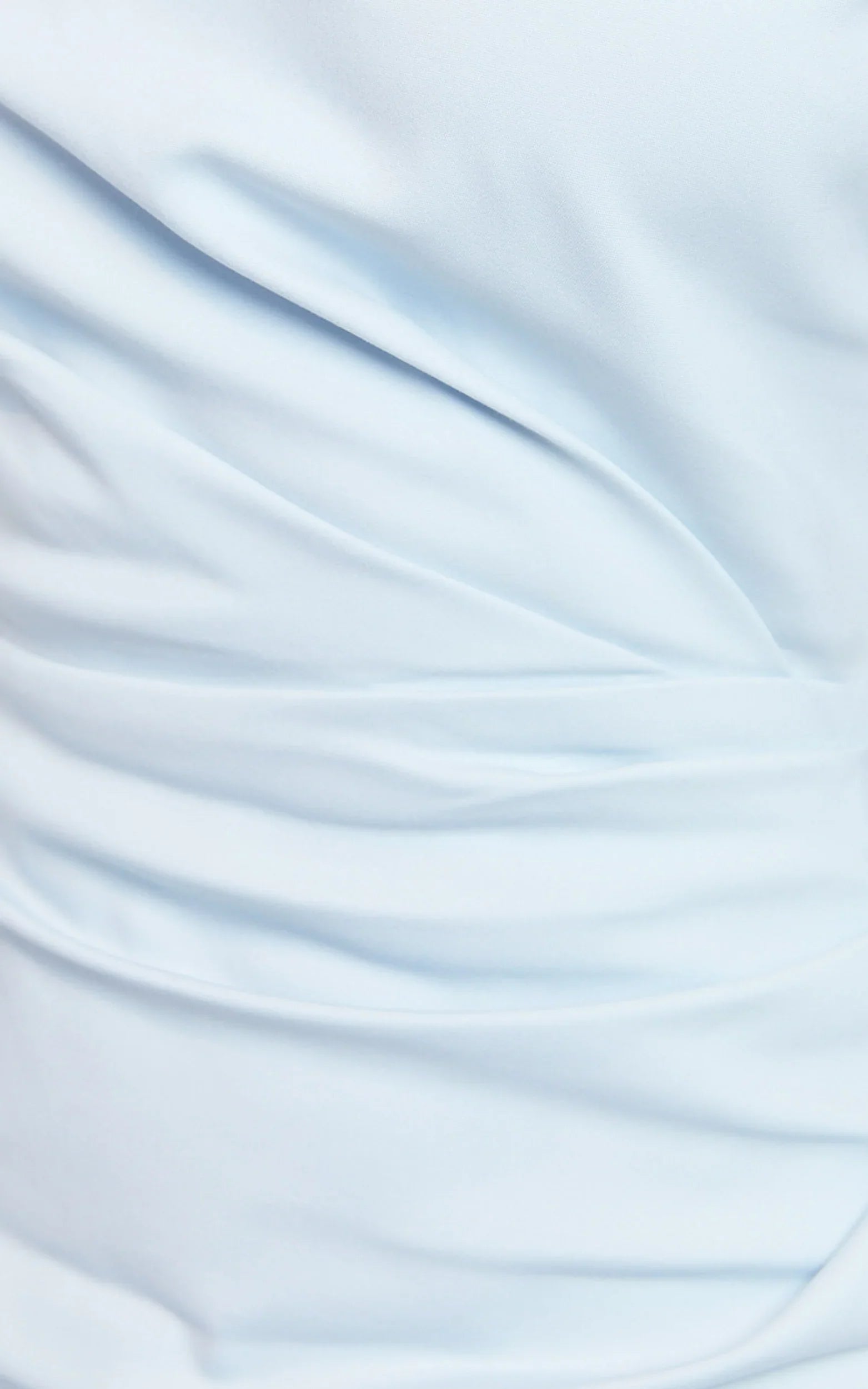 Robe midi Alexandria - Robe ajustée drapée à épaules dénudées bleue