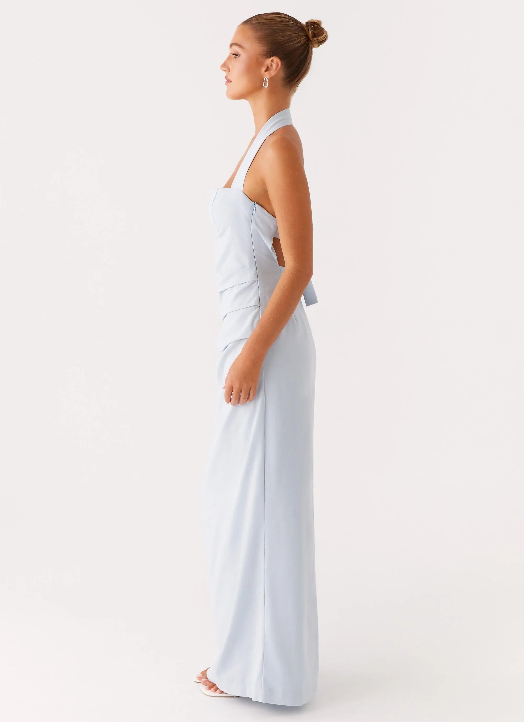 Robe longue "Rumour Has it" - Bleu