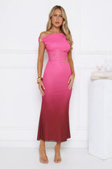 Robe longue bustier Sassy Honey prune