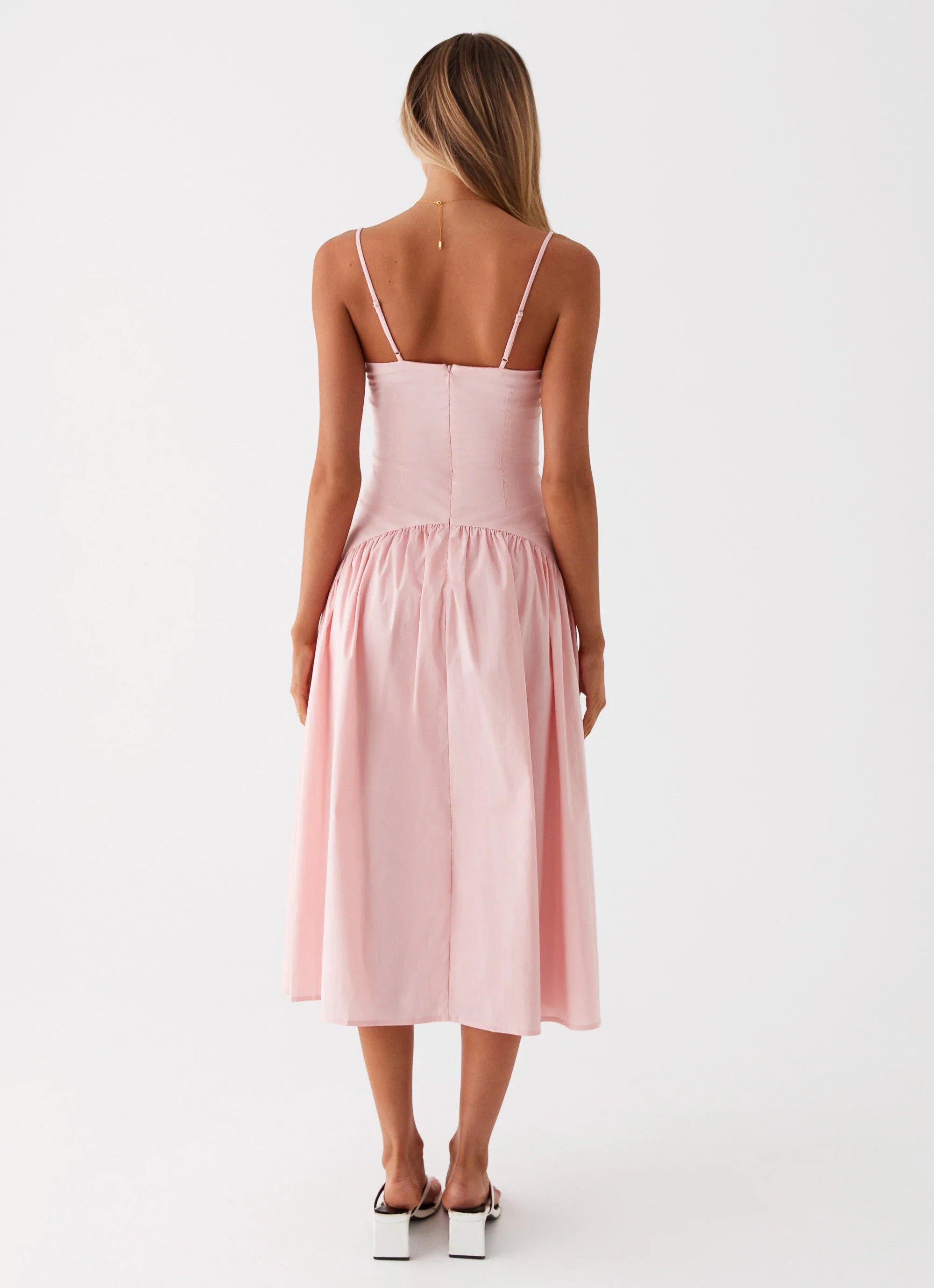 Robe midi Yvette Corset - Rose