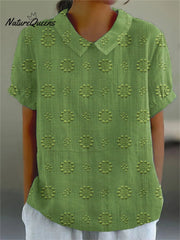 Women's Casual Cotton And Linen Shirt
