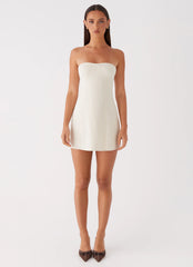 Robe Courte en Lin Do It That Way – Ivoire