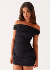 Robe Courte Épaules Dénudées Morgan - Noir