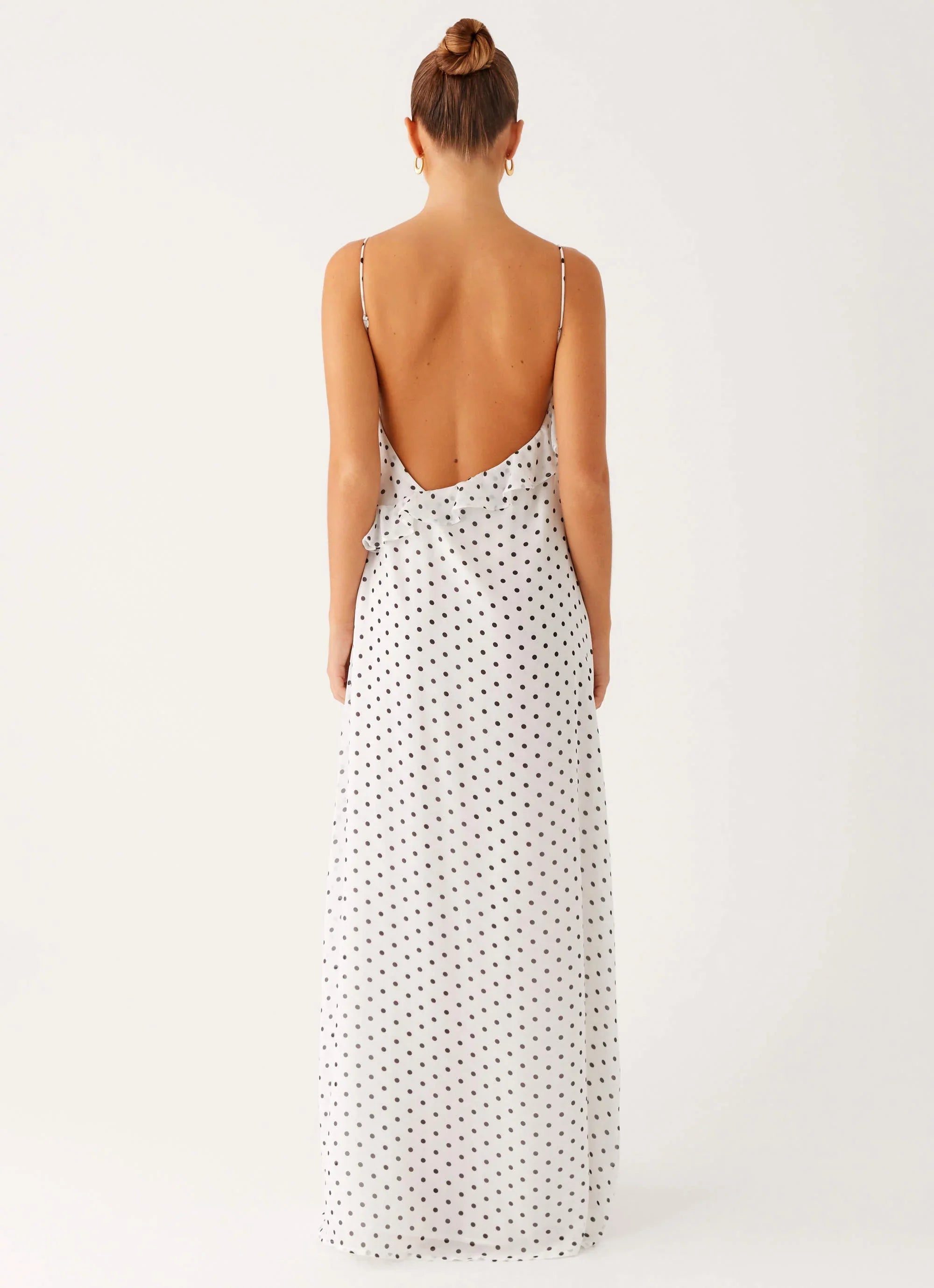 Robe longue Harri - Pois blancs