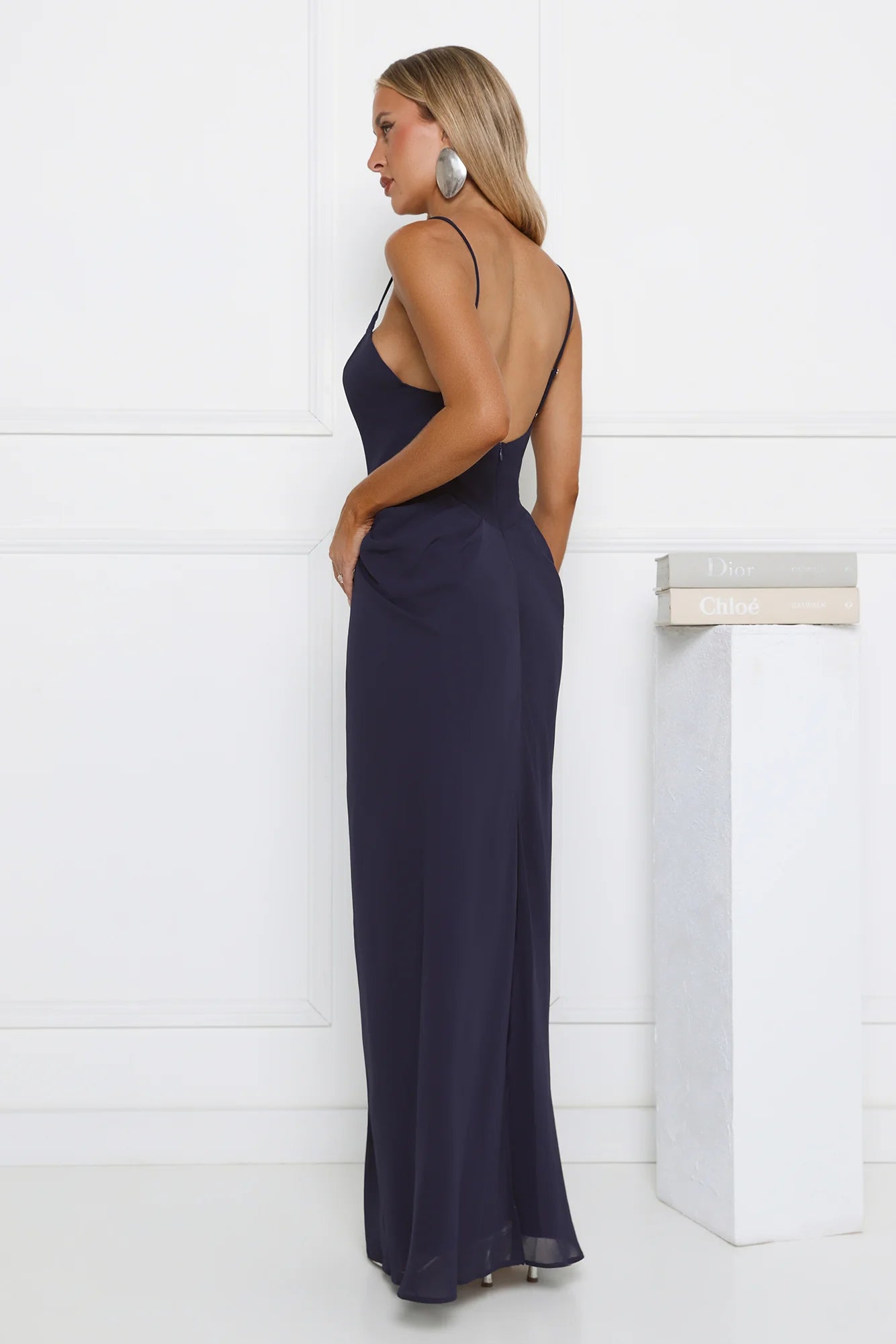 Robe longue Invest In Yourself Bleu marine