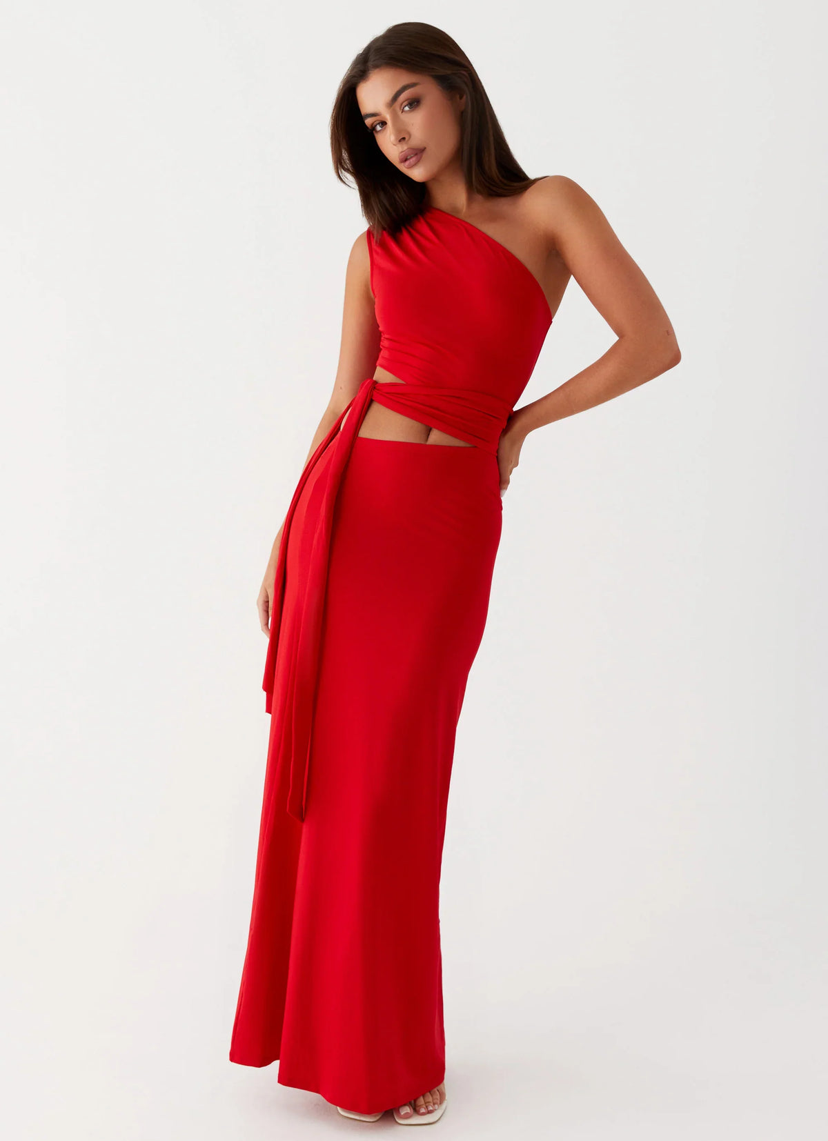 Robe longue Love Me Tie - Rouge