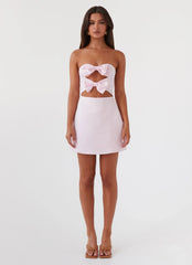 Mini-robe nœud Girl Crush - Rose