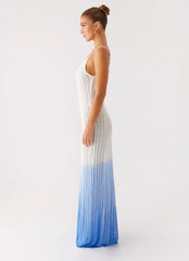 Robe longue Kiki - Bleu ombré