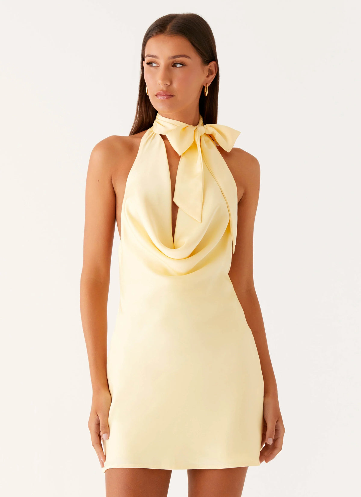 Mini-robe Cory Cowl Scarf - Jaune ensoleillé