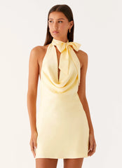 Mini-robe Cory Cowl Scarf - Jaune ensoleillé