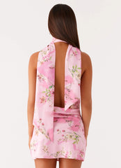 Robe Courte Heidi - Imprimé Floral Rose