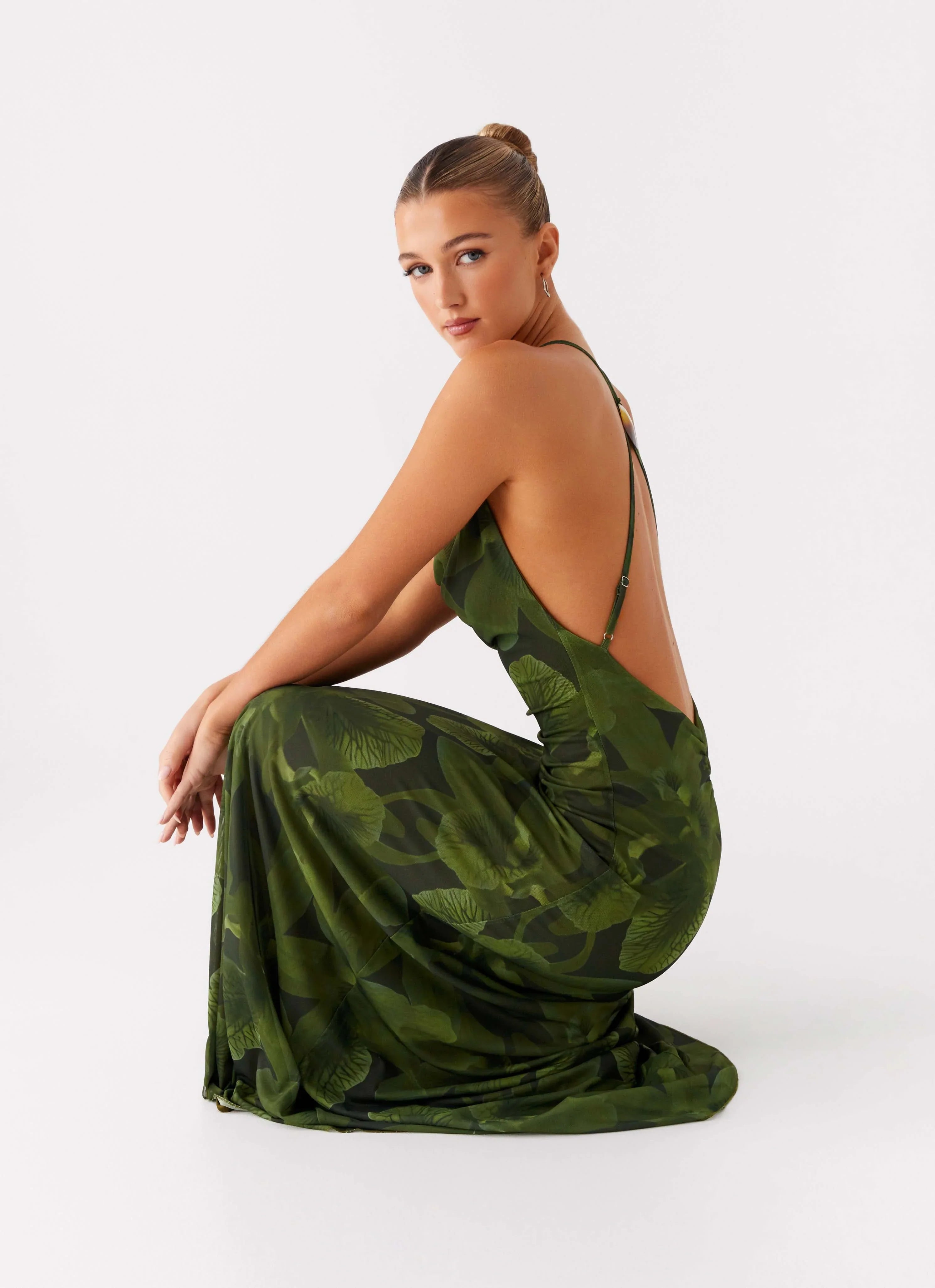 Robe longue Dahliana - Imprimé floral tropical