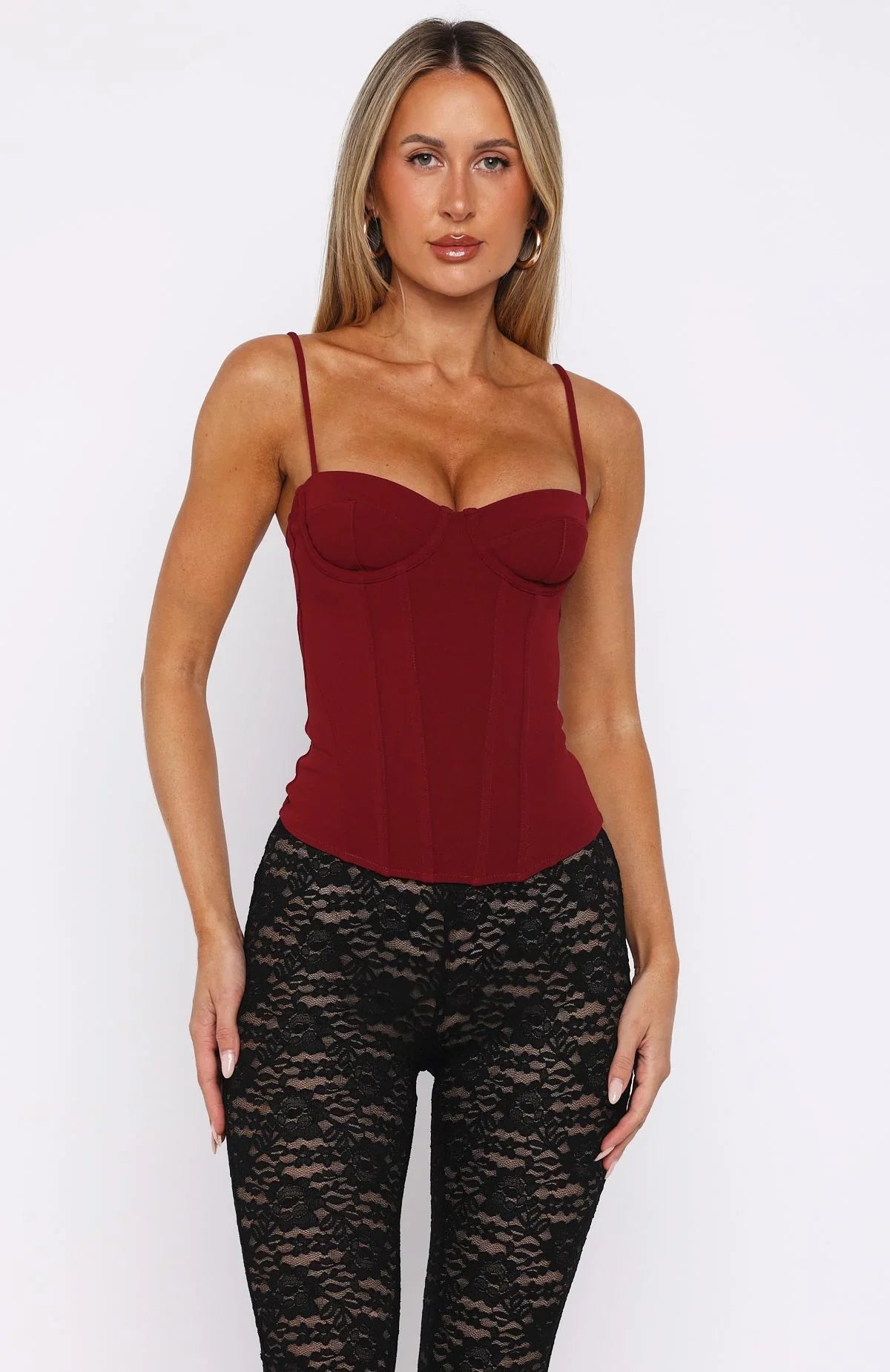 Bustier Danse au clair de lune Lie-de-vin