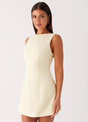 Mini-robe Lulita - Jaune crème au beurre