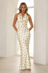 Robe longue VIP Satin Scarf Jaune