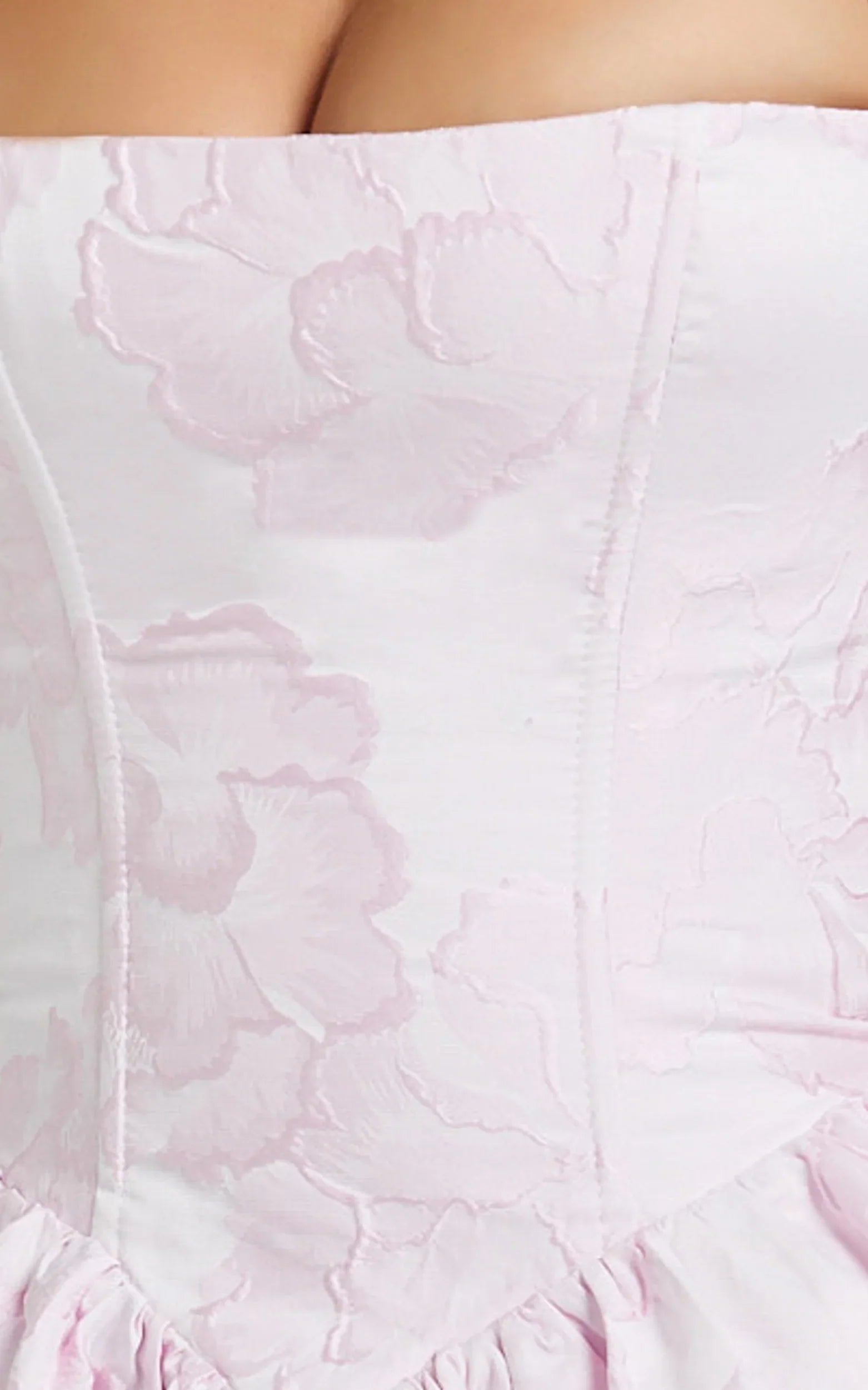Maddy Mini Robe - Robe courte évasée à encolure carrée et dos nu rose