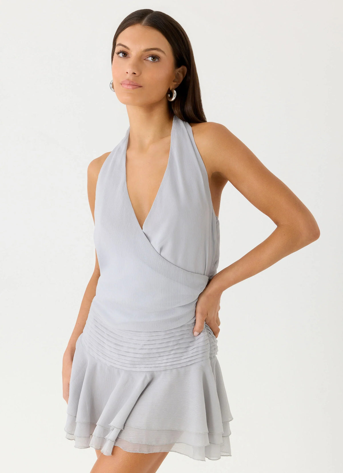 Robe courte Mura - Bleu brumeux