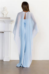 Robe longue transparente bleue Love Locked