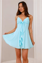 Mini-robe "Rends-moi mon sourire" bleue
