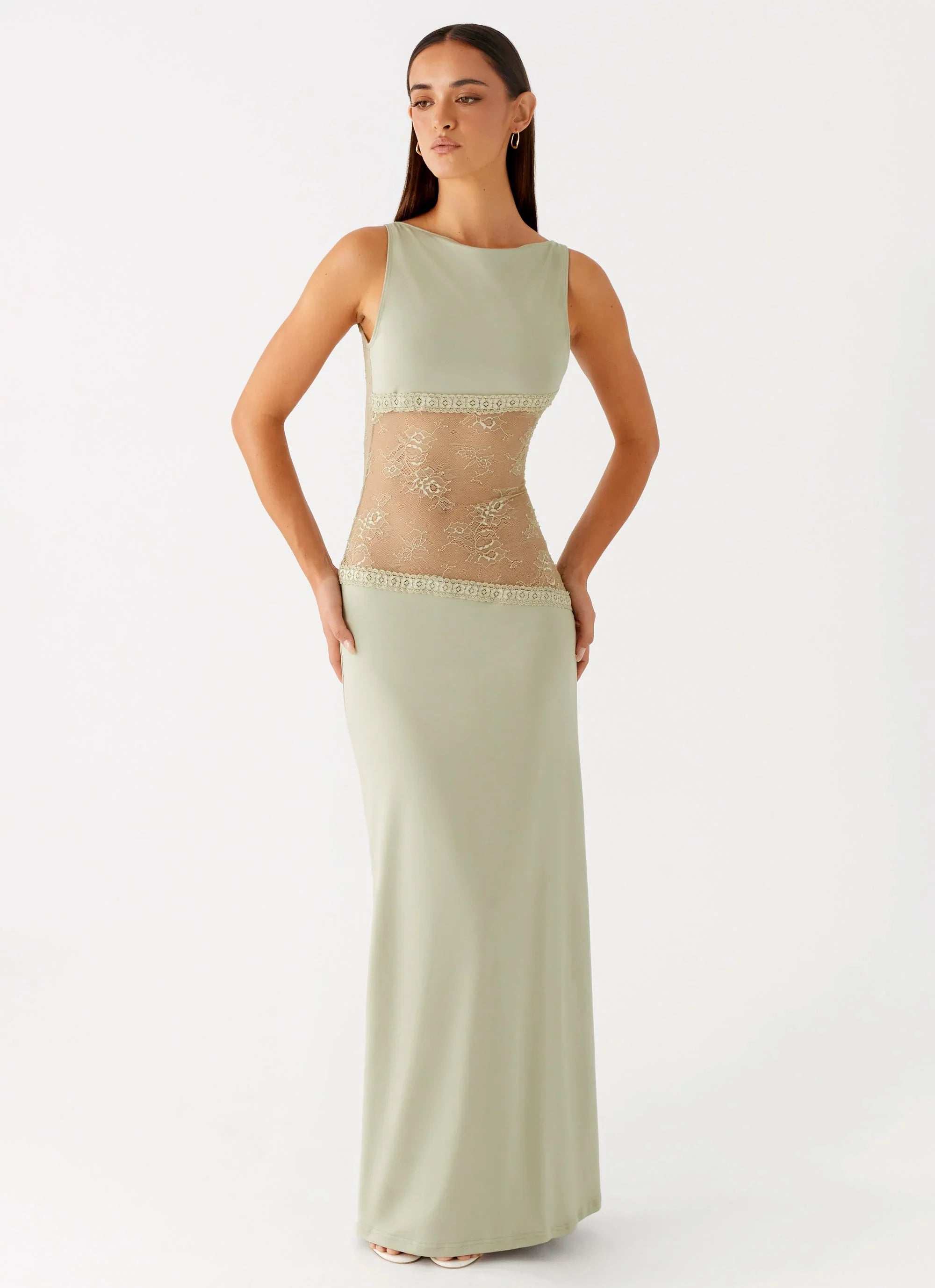Robe longue Lucinda - Sauge